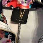 W by Wenjie Floral Zip Up Black, Red and Purple Floral Jacket Black Photo 2