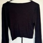 Jack by BB Dakota NWT Leia Black Flounce Sleeve Crop Top - Size: Medium Photo 5