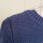 Old Navy EUC  women’s blue thick cable‎ knit 3/4 sleeve sweater medium Photo 6