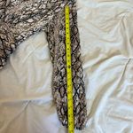 Y2K Snake Print Plunge Neckline Gray Animal Pattern Mini Dress Size Medium Tan Photo 7