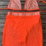 BANJUL Two Piece Orange Swimsuit with Rhinestones Photo 0