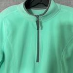 Made for life  Sea Foam Green & Gray Quarter Zip Fleece Jacket Size Medium Photo 2