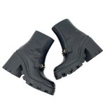 Gucci Magnum Calf Leather Horsebit Lug Sole Boots Black Size 40 Photo 8