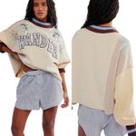 FREE PEOPLE Bali Day Dreams Wander Pullover Size M New with Tag MSRP $198 SOO Blue Size M Photo 1
