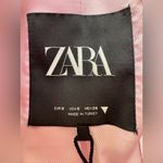 ZARA  Pink Tweed Houndstooth Cropped Blazer Jacket size Small $89 Photo 5