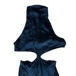 Amanda Uprichard  Women’s Kaye Mini Dress in Ink Navy Blue Silk High Neck Cutout Photo 2