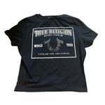 True Religion NWT Y2k Styled Rinestone Crop Top in Black Photo 1