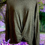 Hippie Rose  Twist Front Gray Top Sz XL Photo 0