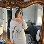 Elegant Cream Sweater Dress Size M Photo 4