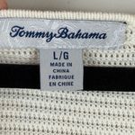 Tommy Bahama Sweater Women Ivory Sz L Rib Knit Sparkle Minimalist Preppy Lounge Photo 5