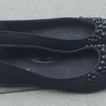  Yori Beaded Toe Pleated Tulle Flats | Nina Black Tulle Flats with Beads Photo 2