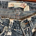Laguna Beach Jean Co Womens Bootcut Jeans Embellished Fleur de Lis Pockets Sz 25 Blue Photo 1