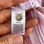 Marc New York  Women's Pink Striped 100% Linen Top Size M Photo 7