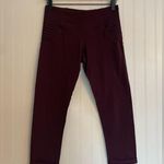 Lululemon Aphrodite Crop Leggings in Bordeaux Drama Size 6 Photo 7