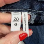 Loft Sz 28 6 High Waist Flare Crop Jeans In Bright Indigo Women's Blue Stretch Photo 7