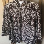 Dress Barn  Brown and cream abstract Floral Blouse medium Photo 0