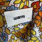 Warm NY Cotton Floral Print Long Sleeve Boho Peasant Blouse Top Size S Orange Photo 9