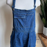 Vintage 90s Denim Shortalls – Size M – Dark Wash Cotton Overalls Blue Size M Photo 0