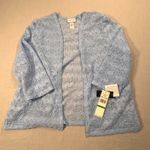 Alfred Dunner NWT  Light Blue Open Knit Cardigan L 3/4 Sleeve Dressy Layering Top Photo 0