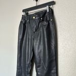 J.Crew Pants Womens Tall Mid-rise Bootcut Faux Leather Black Size 26T Photo 3
