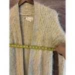 Anthropologie Sweater Sz M LARKIN SHIMMER CARDIGAN Yellow Gold Open SOFT Photo 4