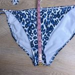 NWT Calme By Johnny Was Blue‎ Tiger String Bikini Swim Bottom Leopard Large Blue Photo 9