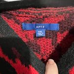 Apt. 9  Red Leopard Print Sweater Photo 3