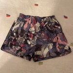 Floral  Shorts with Gold Nike Logo Small S Photo 0