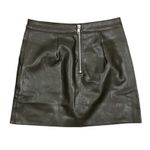 Lulus NWT Olive Green Vegan Leather Mini Skirt Size XS Photo 2