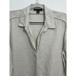 Saks 5th Avenue Saks Fifth Avenue Linen Blouse Large Beige Lagenlook Minimalist Quiet Luxury Photo 2