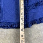 Rebecca Taylor  Tweed Navy Blue Fringe Moto Jacket
Size: 6 Photo 9