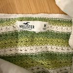 Hollister  Green and White Crochet Crop Top Photo 2