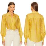L'Agence  Jayleen Blouse In Lemon Tonic Multi Python Snake Large Photo 1