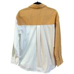 Abercrombie & Fitch Abercrombie Fitch Colorblock Oversized Button Down Shirt XS White Tan Orange Photo 1