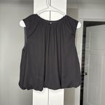 Madewell NWT Sleeveless Bubble Top Tank Chiffon Black Photo 1