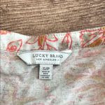 Lucky Brand Woodblock Floral Tie Front Tank Top Photo 3