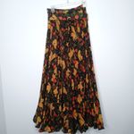 Elissa of California fall leaf print pleated skirt Orange Size undefined Photo 7