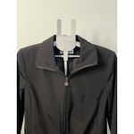 Calvin Klein  Black Belted Jacket Women's‎ Sz L Collared Zip Up Lightweight Photo 10