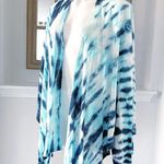 Andrea Jovine  Tie Dye Cardigan Sweater Indigo Multi Blue Size L/XL NWT $118.00 Photo 1