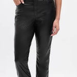 Gap  High Waisted Slim Fit Vegan Leather Pants in Black Size 27 or 4 Regular Photo 0
