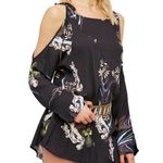 Free People NWT  Clear Skies Cold Shoulder Tunic - Black - XS Photo 13
