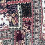 Cocomo Floral Bandana Print 3/4 Sleeve Mock‎ Neck Blouse Medium Boho Patchwork Brown Photo 6