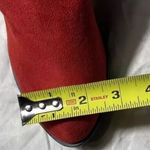 Forever Dream Pairs Over the Knee Suede Boots Red Sz 6 Strap Ties PullUp Holiday Photo 5