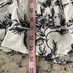 MARY & MO White Black Floral Print Tiered Ruffle Square Neck Midi Dress M Size M Photo 7