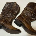 Lucchese Tan Leather Western Boots Brown Size 7.5 Photo 0