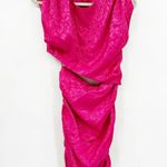 Ronny Kobo Kyle Pink Asymmetric Cutout Ruched Sleeveless Dress Size S Photo 2