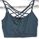 Zenana Outfitters Crisscross Back Dark Teal Sports Bra S Nylon/Spandex Photo 0