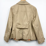 L.L.Bean Double Breasted Trench Lined Coat Jacket Medium Tan Button Up Photo 6