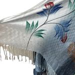 Handloom House silk floral saree stole scarf wrap Blue Photo 3