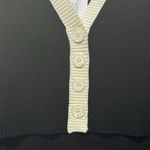 We Wore What Black and White Sleeveless Sweater Vest Top, Medium NWT Photo 4